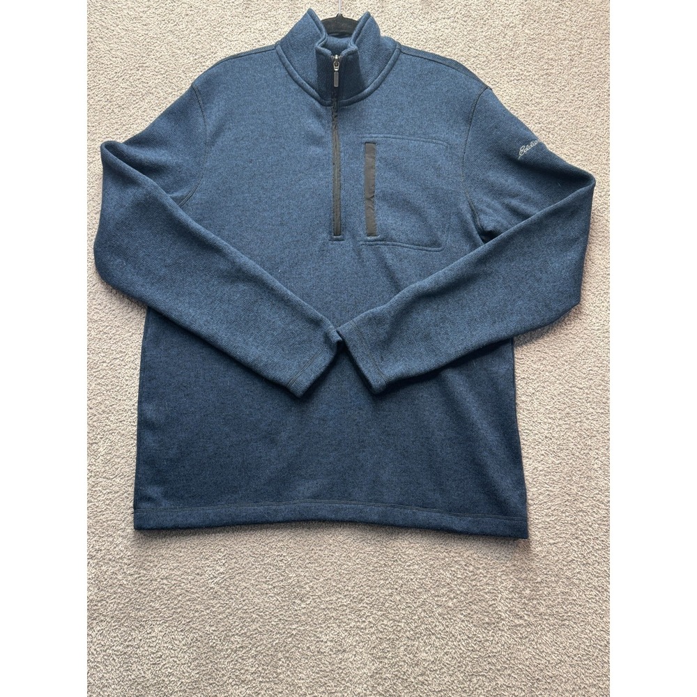 Eddie Bauer Quarter Zip Pullover Mens L Blue Gorpcore Heritage Outdoor